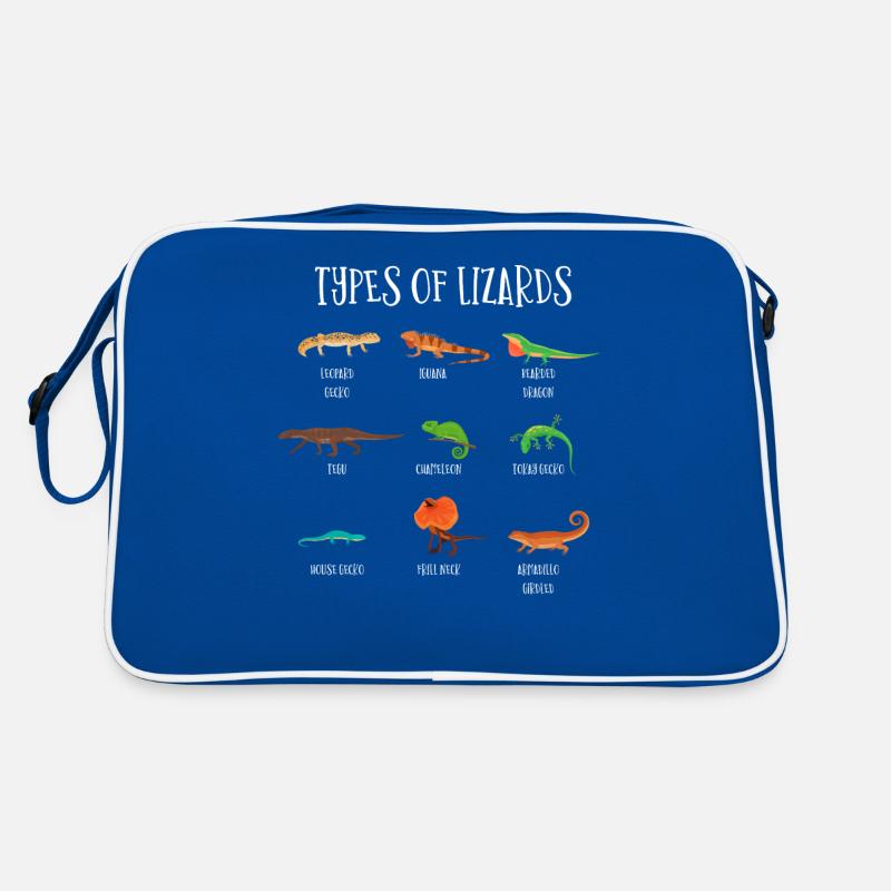 Types de lézards, lézards, reptiles Sac Retro