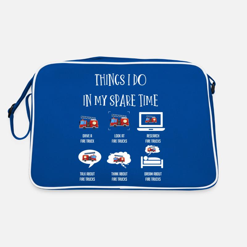 Things I do, fire truck, fire trucks Retro Bag