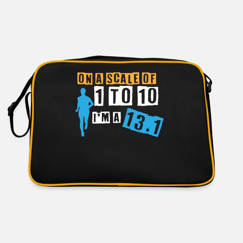 Halbmarathon, Marathon, Läufer Retro Tasche