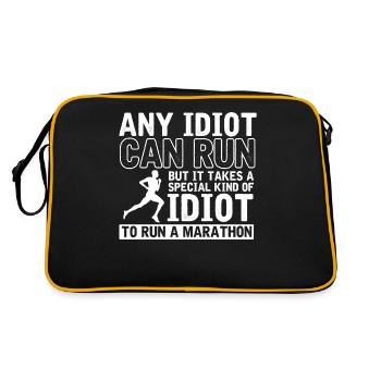 Semi-marathon, marathon, coureur - Sac Retro - noir/or - Dos