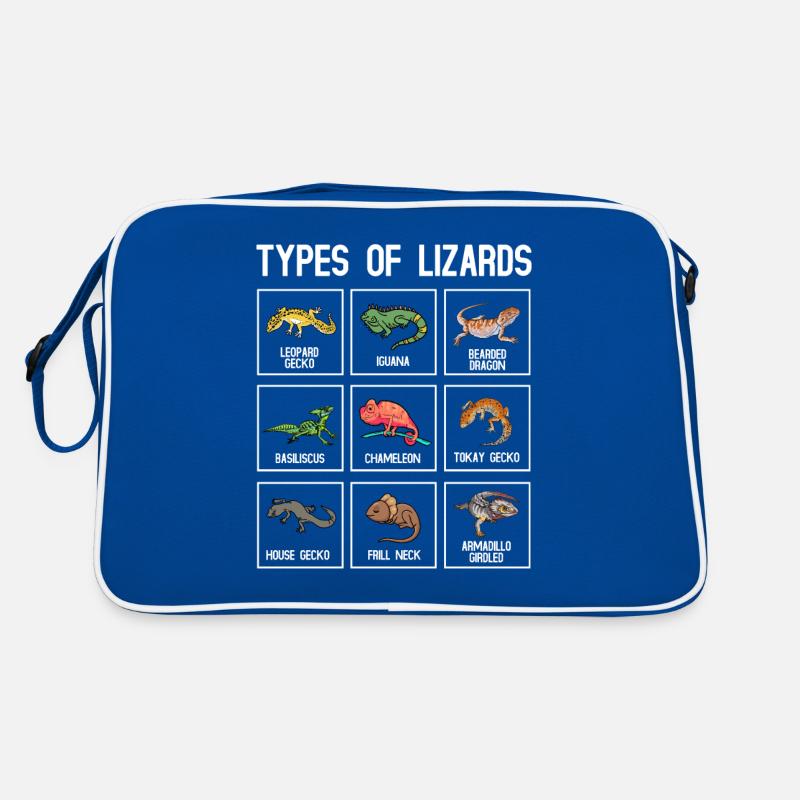 Types de lézards, lézards, reptiles Sac Retro