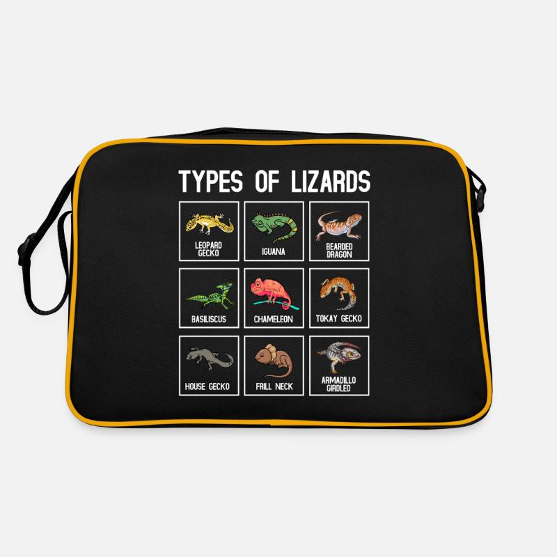Types de lézards, lézards, reptiles Sac Retro