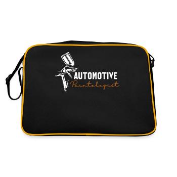 Car Painter, Paintologist Automotive Painter - Retro Bag - black/gold - Back