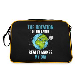La rotation de la Terre, fait vraiment ma journée - Sac Retro - noir/or - Dos