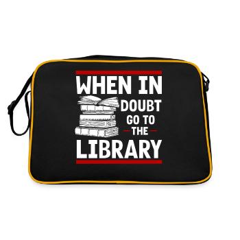 Library Librarian, - Retro Bag - black/gold - Back