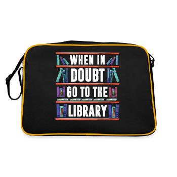 Library Librarian, - Retro Bag - black/gold - Back