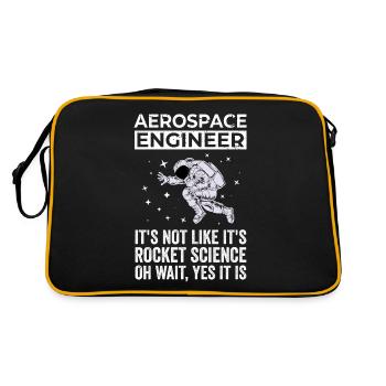 Luft- Und Raumfahrtingenieur, Raketenwissenschaft - Retro Tasche - Schwarz/Gold - Hinten