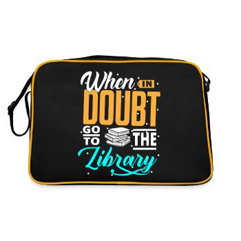 Library Librarian, - Retro Bag - black/gold - Back