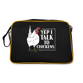 Éleveur de poulets, agriculture, élevage de poulets - Sac Retro - noir/or - Dos