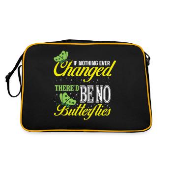 Would there be no butterflies - Retro Bag - black/gold - Back