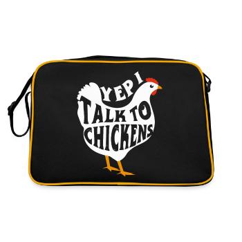 Éleveur de poulets, agriculture, élevage de poulets - Sac Retro - noir/or - Dos