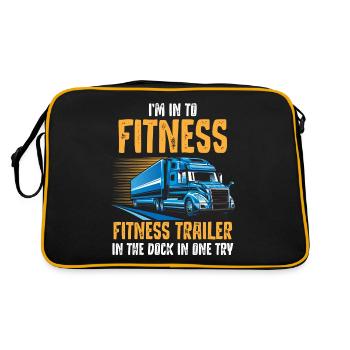 Truck drivers, truckers, driving cars - Retro Bag - black/gold - Back