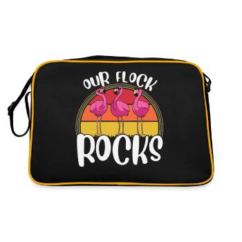Nos rochers de troupeau, - Sac Retro - noir/or - Dos