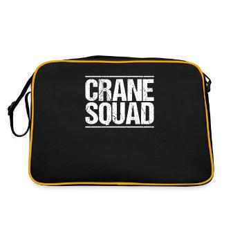 Kranführer Kranfahrer Kran Crane Operator - Retro Tasche - Schwarz/Gold - Hinten