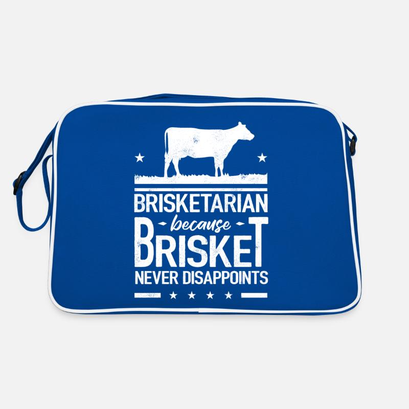 Brisketarian, Brisket, Räucherfleisch, BBQ Retro Tasche