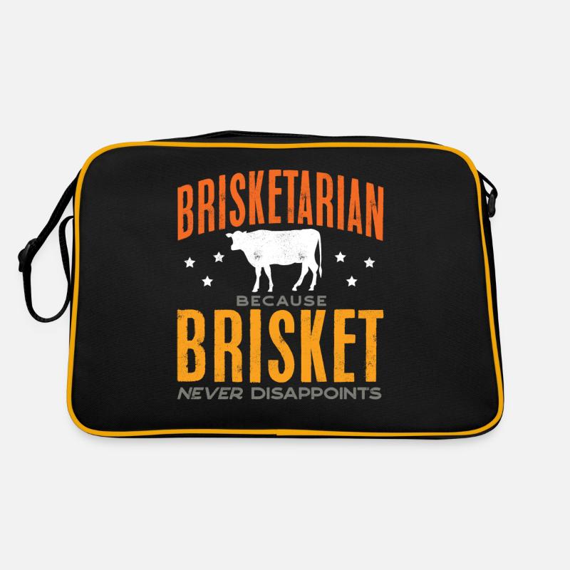 Brisketarian, Brisket, Räucherfleisch, BBQ Retro Tasche