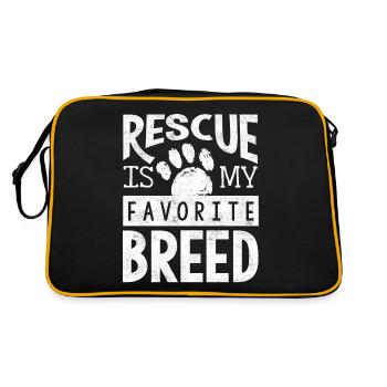 Sauvetage de chien, chiens, chien - Sac Retro - noir/or - Dos