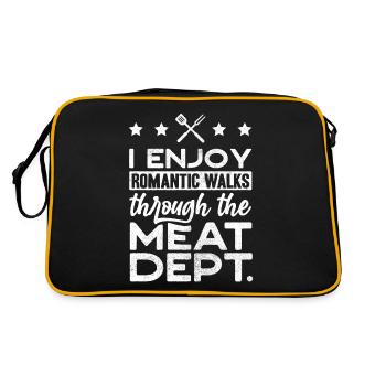 Amateurs de viande, viande, porc, BBQ - Sac Retro - noir/or - Dos