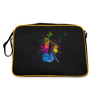 Violinist, Violin, Playing the violin - Retro Bag - black/gold - Back