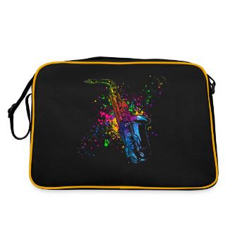 Saxophone, SAXOPHONISTE - Sac Retro - noir/or - Dos
