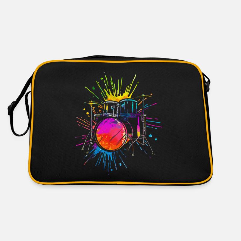 Schlagzeug, Schlagzeuger Retro Tasche