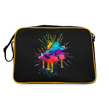 Piano, Pianiste - Sac Retro - noir/or - Dos