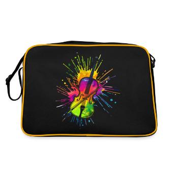Violinist, Violin, Playing the violin - Retro Bag - black/gold - Back