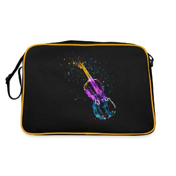 Violinist, Violin, Playing the violin - Retro Bag - black/gold - Back
