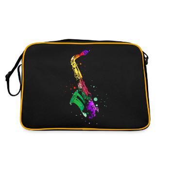 Saxophone, SAXOPHONISTE - Sac Retro - noir/or - Dos