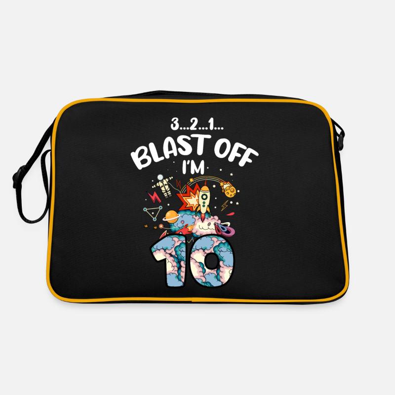 Blast Off Ich Bin 10 Jahre Alt, 10. Geburtstag Retro Tasche