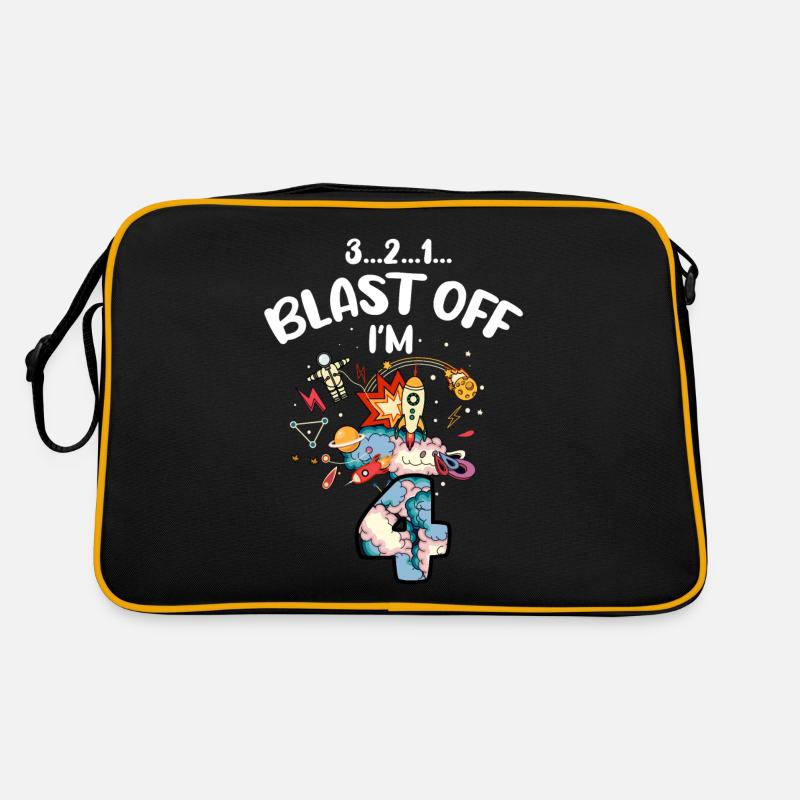 Blast Off J’ai 4 ans, 4ème anniversaire Sac Retro