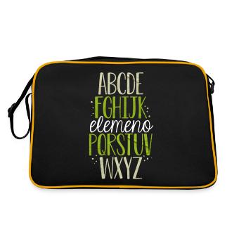 ABC Hello Kindergarten Back to School - Sac Retro - noir/or - Dos