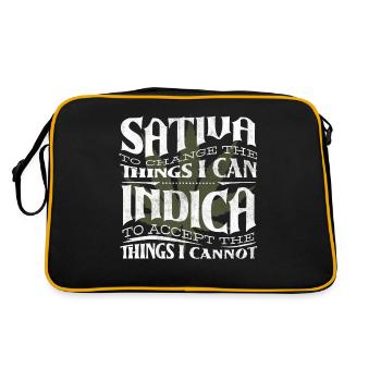 Sativa pour changer les choses que je peux - Sac Retro - noir/or - Dos