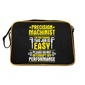 Precision mechanic Precision Machinist - Retro Bag - black/gold - Back