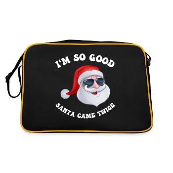 Je suis si bon Père Noël est venu deux fois chemise, couple coquin - Sac Retro - noir/or - Dos