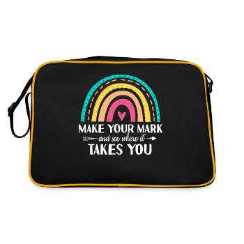Make a sign and see - Retro Bag - black/gold - Back
