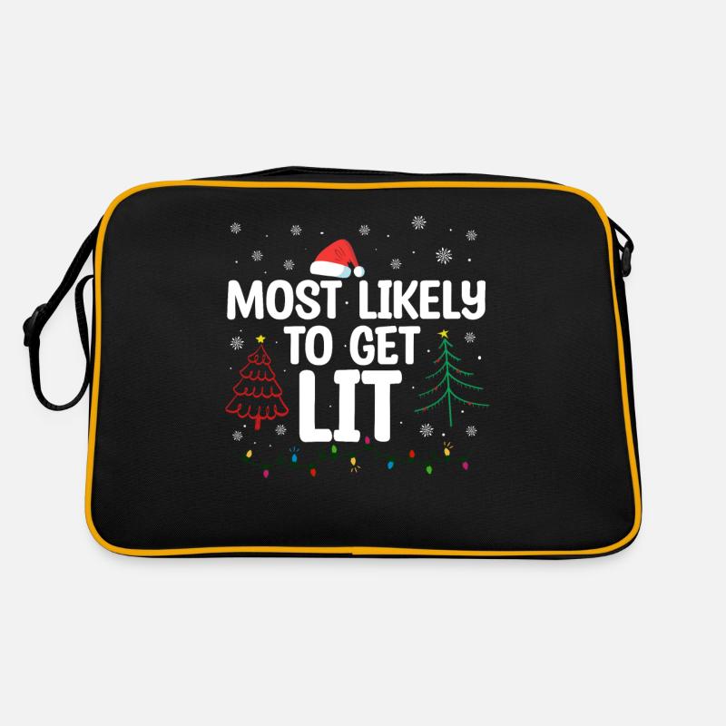 Weihnachts -Zitat, Lustiges Weihnachtszitat Retro Tasche