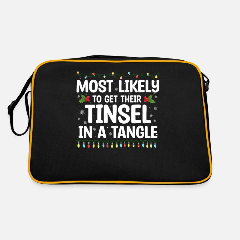 Weihnachts -Zitat, Lustiges Weihnachtszitat Retro Tasche