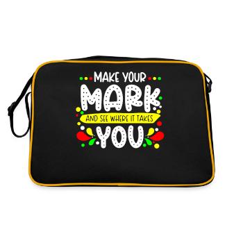 Machen Sie Sich Einen Zeichen Und Sehen Sie - Retro Tasche - Schwarz/Gold - Hinten