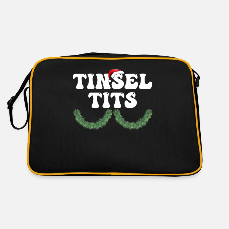 Drôles de chemises de Noël pour couples, mésanges de guirlandes Sac Retro