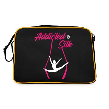 Luftsieger. Luftseide - Retro Tasche - Schwarz/Gold - Hinten