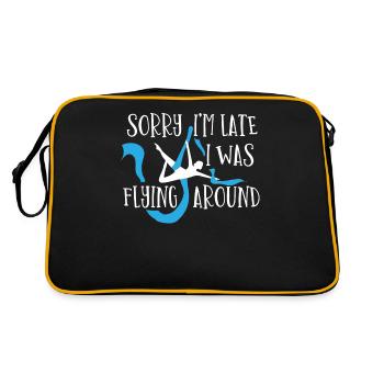 Luftsieger. Luftseide - Retro Tasche - Schwarz/Gold - Hinten