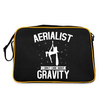 Luftsieger. Luftseide - Retro Tasche - Schwarz/Gold - Hinten
