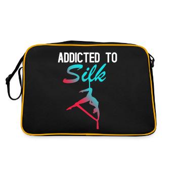 Luftsieger. Luftseide - Retro Tasche - Schwarz/Gold - Hinten