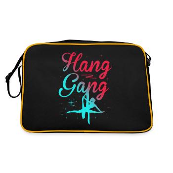 Luftsieger. Luftseide - Retro Tasche - Schwarz/Gold - Hinten
