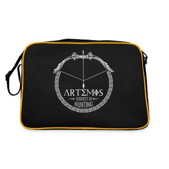 Artemis God, Greek God - Retro Bag - black/gold - Back