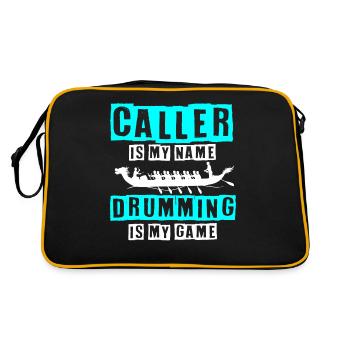 Course de bateaux-dragons, bateaux-dragons, frappe de plomb - Sac Retro - noir/or - Dos