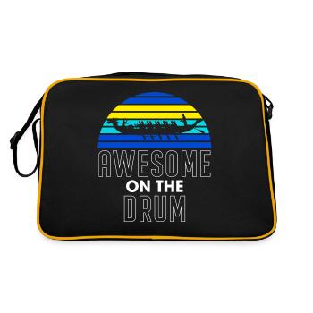 Course de bateaux-dragons, bateaux-dragons, frappe de plomb - Sac Retro - noir/or - Dos