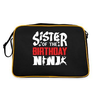 Anniversaire du Ninja, Ninja, - Sac Retro - noir/or - Dos