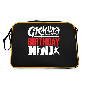 Anniversaire du Ninja, Ninja, - Sac Retro - noir/or - Dos